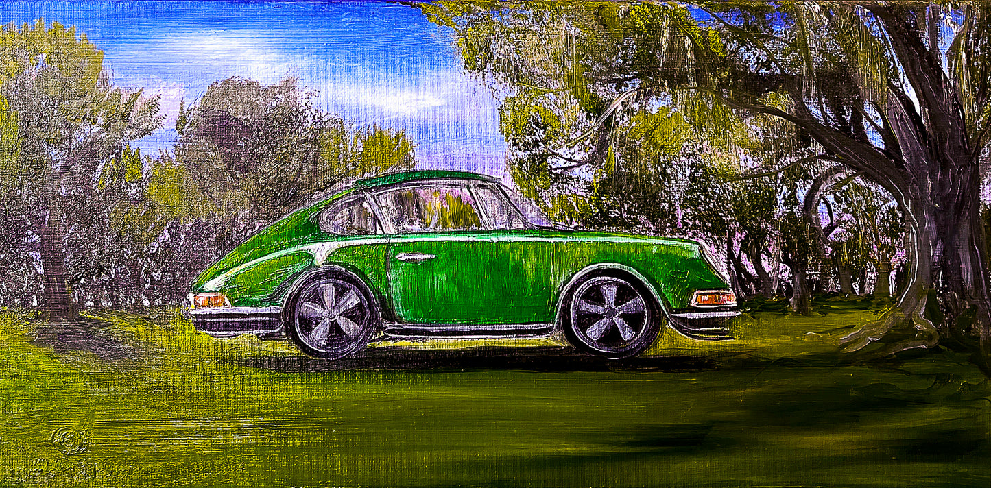 "1965 Porsche 911 F in City Park" New Orleans Print