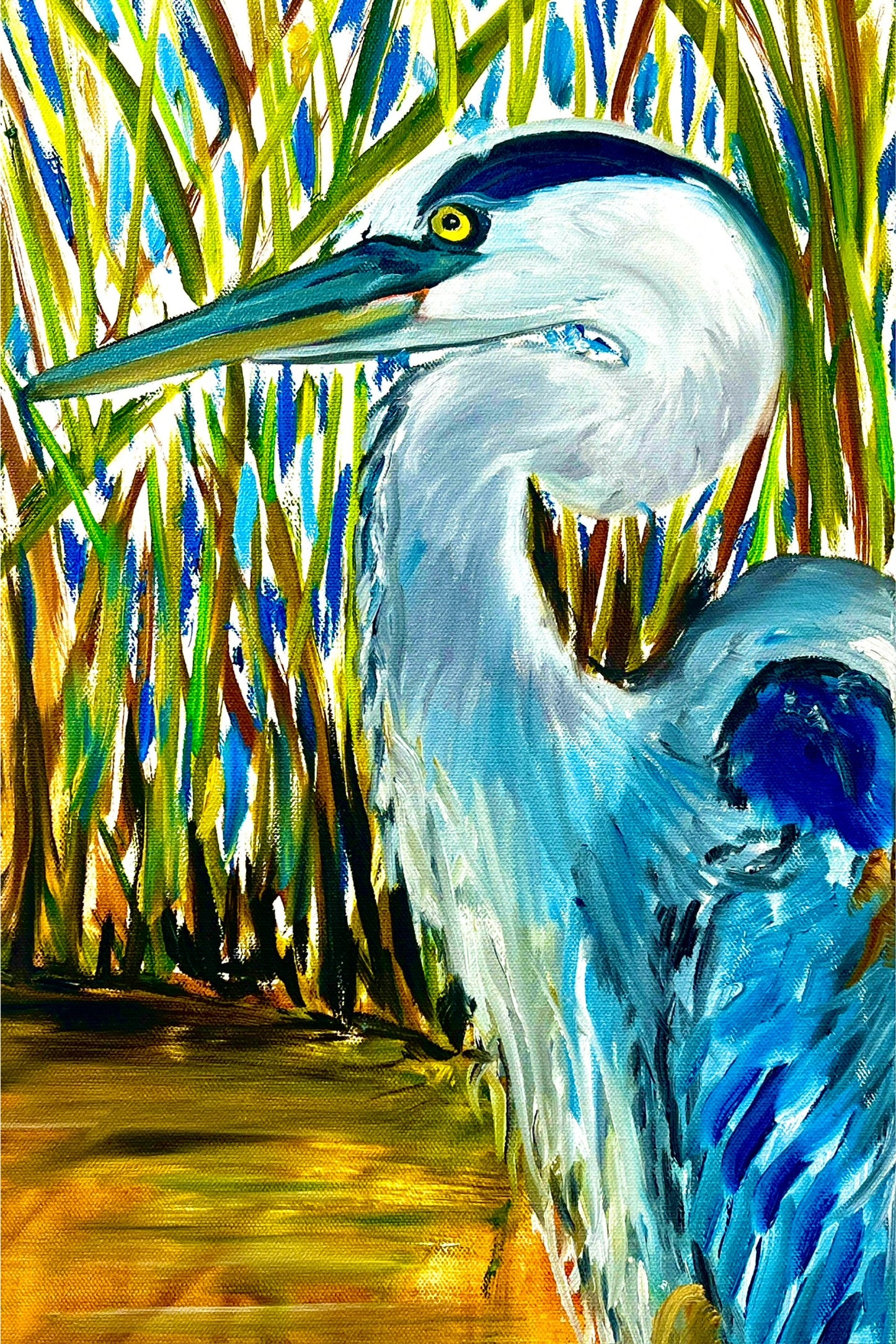 "Blue Heron Bayou" Series Wildlife Print