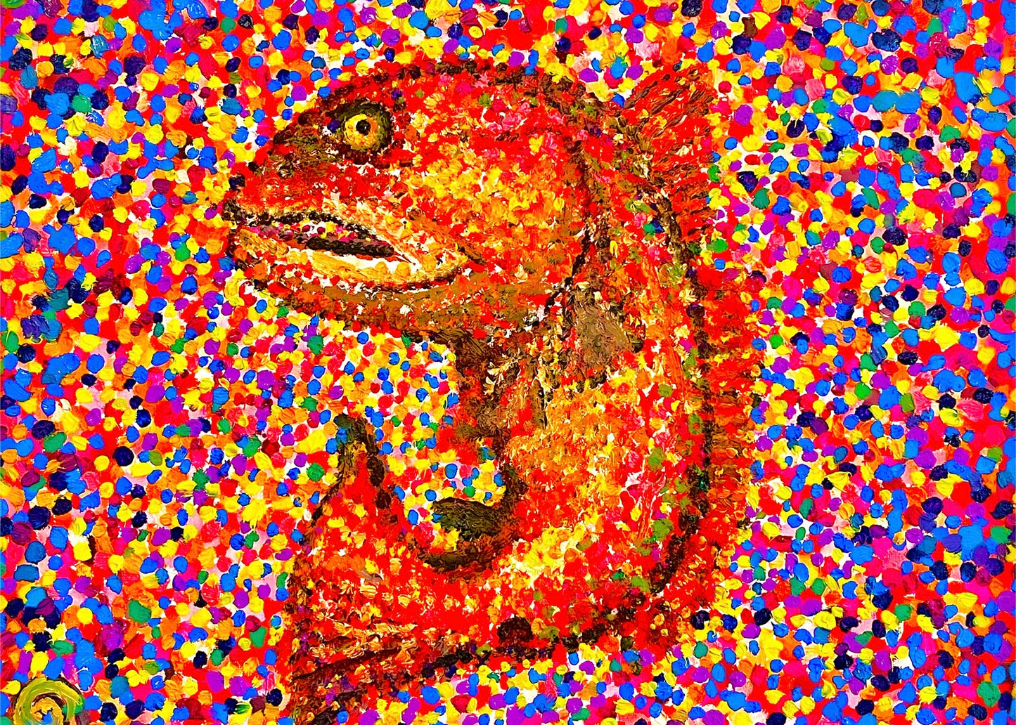 "Redfish Dots" Fish Print
