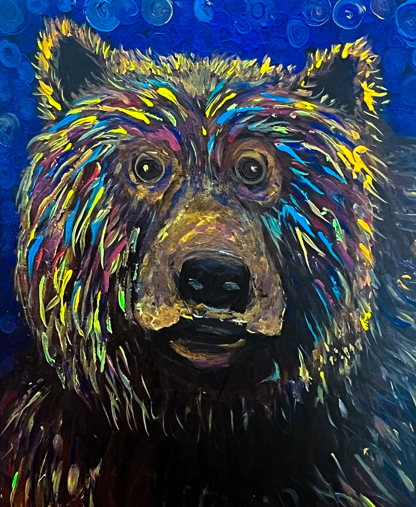 “Beary Garcia” Original Acrylic Painting 18x24