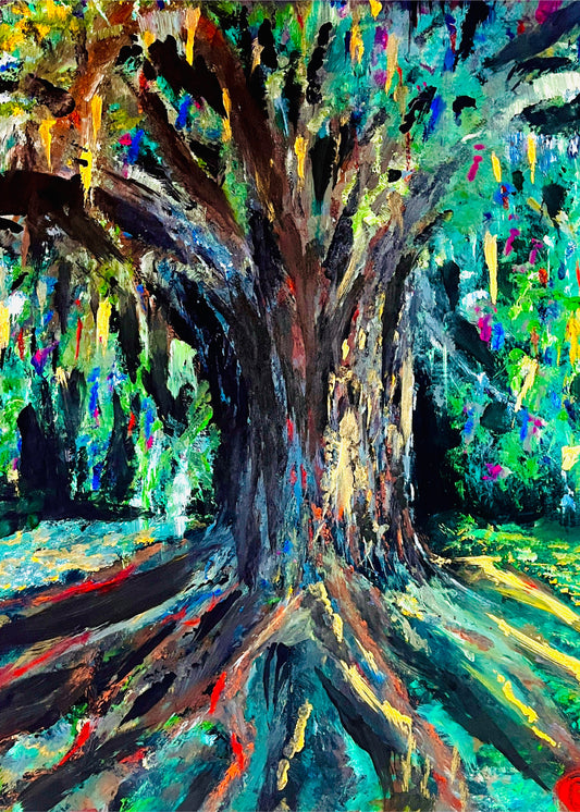 “Mardi Gras Oak” Landscape Print 8x10