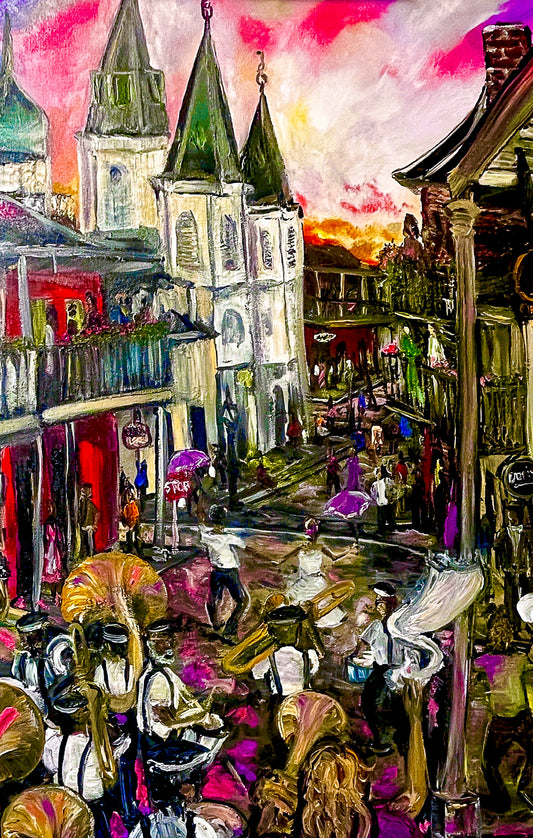“Sunset Second Line” New Orleans Print